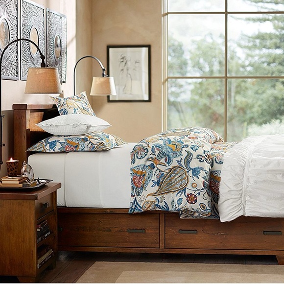 NEW POTTERY BARN Merion Palampore King Cal Duvet Cover Floral Paisley Bedding - Picture 2 of 8